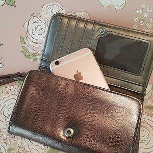 Phone case wallet and wristlet